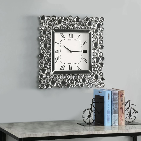 mirror wall clock b&m